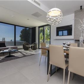 5 bedroom beachfront villa with heated pool near Omis, sleeps 9